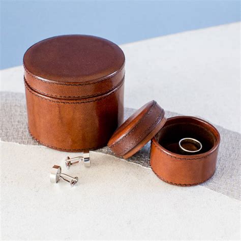 small leather boxes